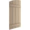Ekena Millwork Rough Cedar 4 Board Joined Board-n-Batten w/Elliptical Top Faux Wood Shutters, 22W x 40H, PR SHUBJL22X40RCPR - alternate 3